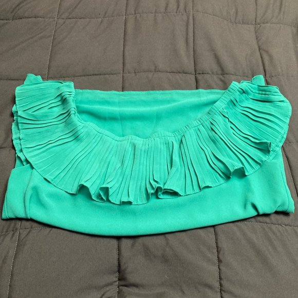 Naked Zebra Womens Off the Shoulder Sleeveless Blouse - Picture 13 of 16